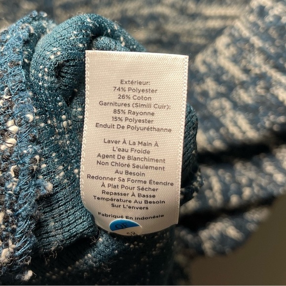 Talbots women’s tweed, teal and black short sleeve holiday dress dark fairy 24W - Picture 6 of 8